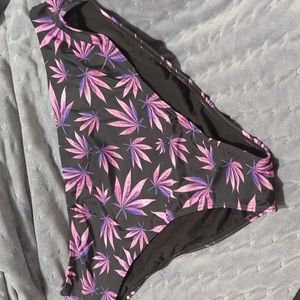 3XL SHEIN pot leaf 420 swimsuit bottoms